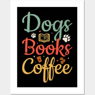 Dogs Books Coffee Posters and Art